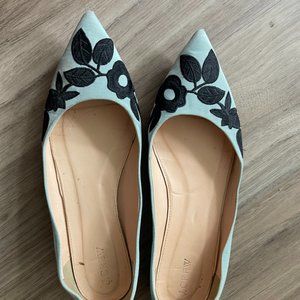 Cute Fabric J.Crew Flats sz. 9.5 (better for 9)